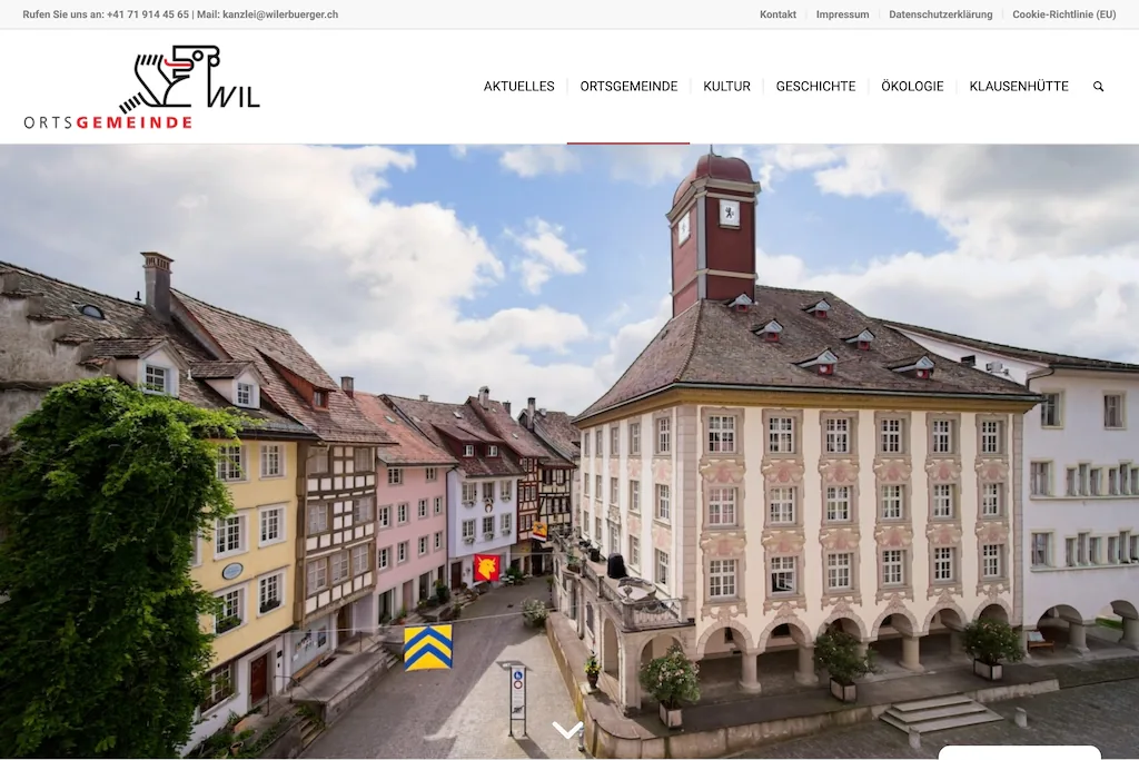 Webdesign Referenz Ortsgemeinde Wil – Öffentliche Institution